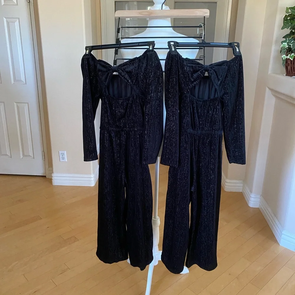 Costume/Halloween Shimmer Black Old Navy Stretch Jumpsuits Set of Two